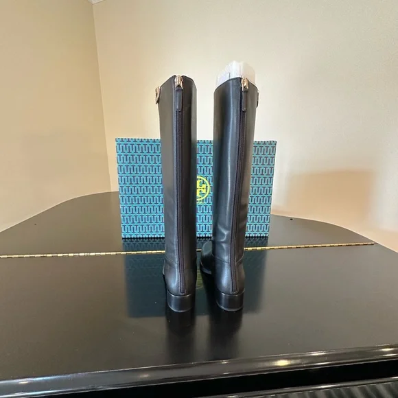 NWT RARE luxury classic minimalist equestrian authentic Tory Burch Sidney Boots - Picture 12 of 17